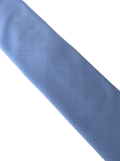 Matching light baby dusky pale blue bamboo tie and pocket square